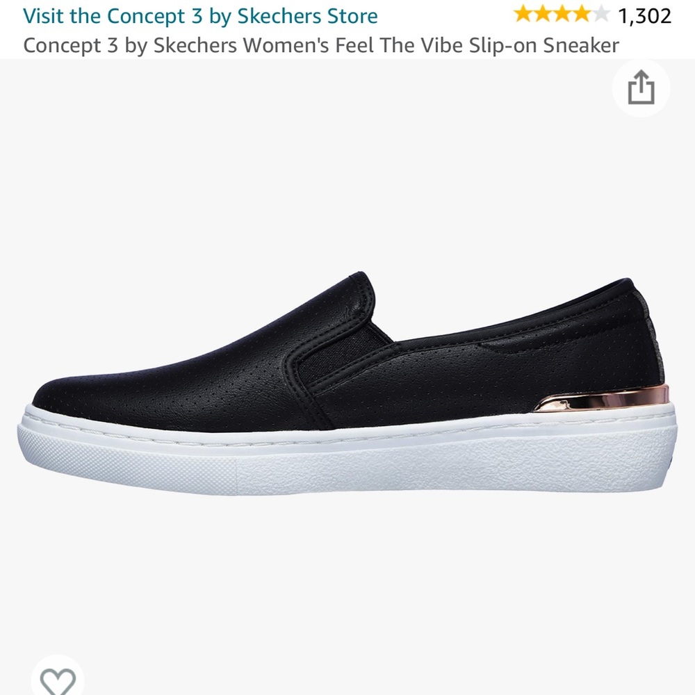 Concepts by Skechers black slip on sneakers Sz 10 New-no box